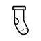 Single Sock Vector Icon Illustration