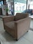 single sofa brown or mocha velvet or fabric