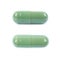 Single softgel capsule pill isolated