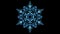 Single Sparkling Blue Christmas Winter Snowflake Lights Bokeh Kaleidoscope Emerging Pattern