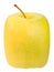 Single square yellow apple