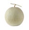 Single sweet and juicy Japanese melon on white background, healthy eating concept.