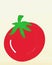 Single tomato icon illustration in flat style