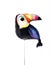 Single toucan bird inflatable balloon object for child birthday party