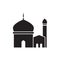 Single Tower Silhouette Mosque Illustration Graphic Design