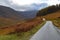 Single track road through Glen Etive, Scottish Highlands