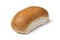Single traditional Dutch white soft bun on white background