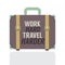 Single Travelling Suitcase Flat Design