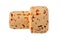 Single, unused, new, brown natural wine or champagne cork isolated