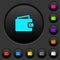 Single wallet dark push buttons with color icons