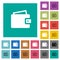 Single wallet square flat multi colored icons