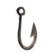 single watercolor element curved gray metal fishing hook