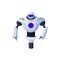 Single wheel robot isolated futuristic cyborg bot