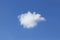 Single White Fluffy Cumulus Cloud