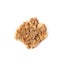 Single wholegrain cereal flake isolated