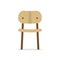 Single Wooden Chair On White Background