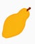 Single yelloe ripe papaya icon illustration