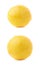 Single yellow mirabelle plum isolated