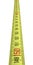 Single yellow ruler isolated,