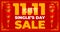 Singles Day Sale Advertising Banner