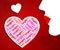 Singles Heart Shows Romantic Relationship And Meeting