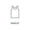 Singlet vector line icon, linear concept, outline sign, symbol