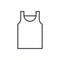Singlet vector line icon, sign, illustration on background, editable strokes