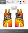 Singlet vector template. Wrestling tricot design template