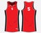 Singlet women basketball jersey sports design vector template