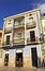 Singular building with a tiled facade, Caceres, Extremadura, Spain