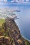 Singular view from the skywalk at the steep coast Cabo Girao, Madeira, Portugal, Europe,