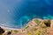 Singular view from the skywalk at the steep coast Cabo Girao, Madeira, Portugal, Europe,