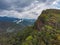 Sinharaja rain forest nature reserve Sri Lanka Aerial View at Sunset Mountains Jungle Ancient Forest