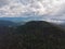 Sinharaja rain forest nature reserve Sri Lanka Aerial View at Sunset Mountains Jungle Ancient Forest