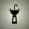 Sink icon in flat black and white style