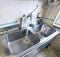 Sink stainless steel industrial kitchen with tap