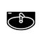 sink top view glyph icon vector illustration