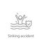 Sinking Accident Insurance icon. Simple element illustration. Sinking Accident Insurance symbol design from Insurance collection s