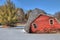 The Sinking Red Barn was located near the Twin Cities in Minnesota before it collapsed in 2017