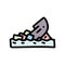 sinking ship color vector doodle simple icon