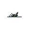 sinking ship icon. Element of web icon with one color for mobile concept and web apps. Isolated sinking ship icon can be used for