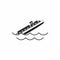 Sinking ship icon, simple style