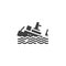 Sinking Ship Insurance vector icon