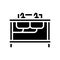 sinks restaurant equipment glyph icon vector illustration