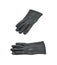 Sinlge black leather glove isolated