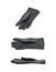 Sinlge black leather glove isolated