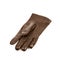 Sinlge brown leather glove isolated