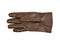 Sinlge brown leather glove isolated