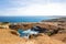 Sinners bridge, Cyprus, rocky mediterranean sea coast