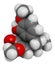 Sinomenine herbal alkaloid molecule. Isolated from Sinomenium acutum. 3D rendering. Atoms are represented as spheres with